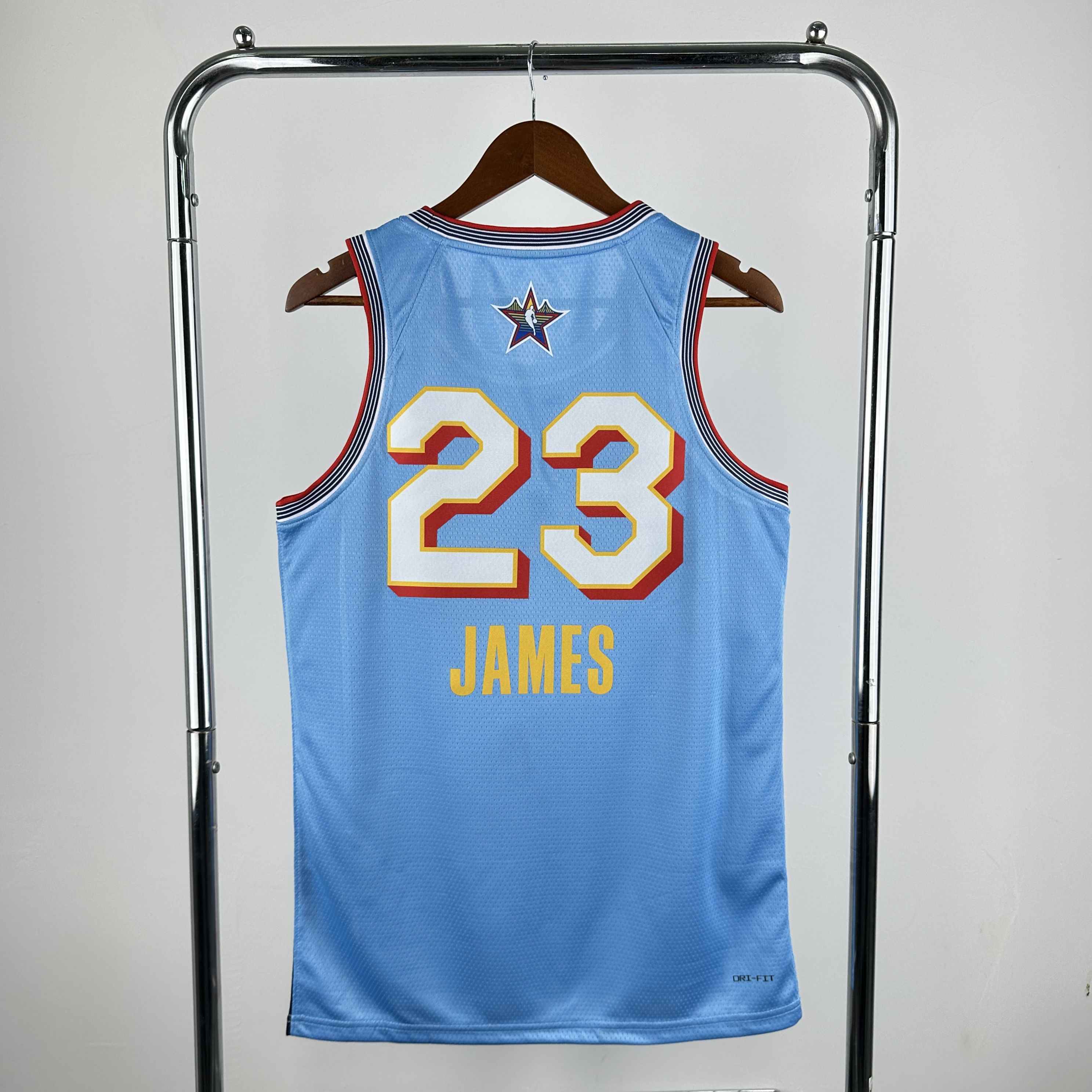 Men 2025 All star #23 James Light Blue Jordan Edition NBA Jersey